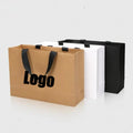 Custom Logo Paper Shopping Bag With Ribbon Handle Bolsas De Papel for Clothing Gift Packaging