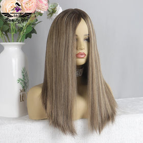 Ready to Ship 100 Percent Human Hair Hand Made Jewish Women Wig Double Drawn Straight Silk Top Human Hair Wig