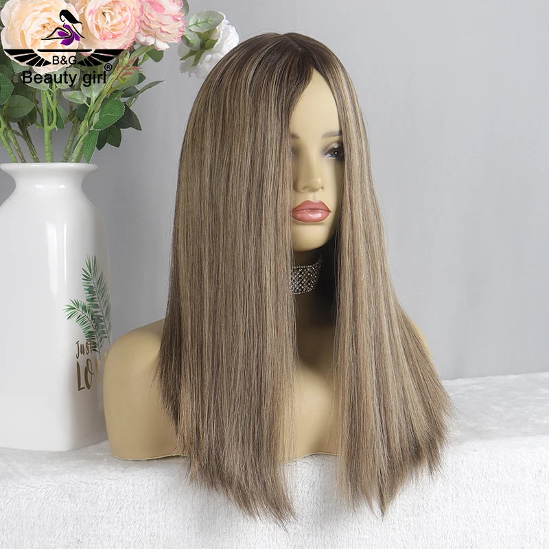 Ready to Ship 100 Percent Human Hair Hand Made Jewish Women Wig Double Drawn Straight Silk Top Human Hair Wig