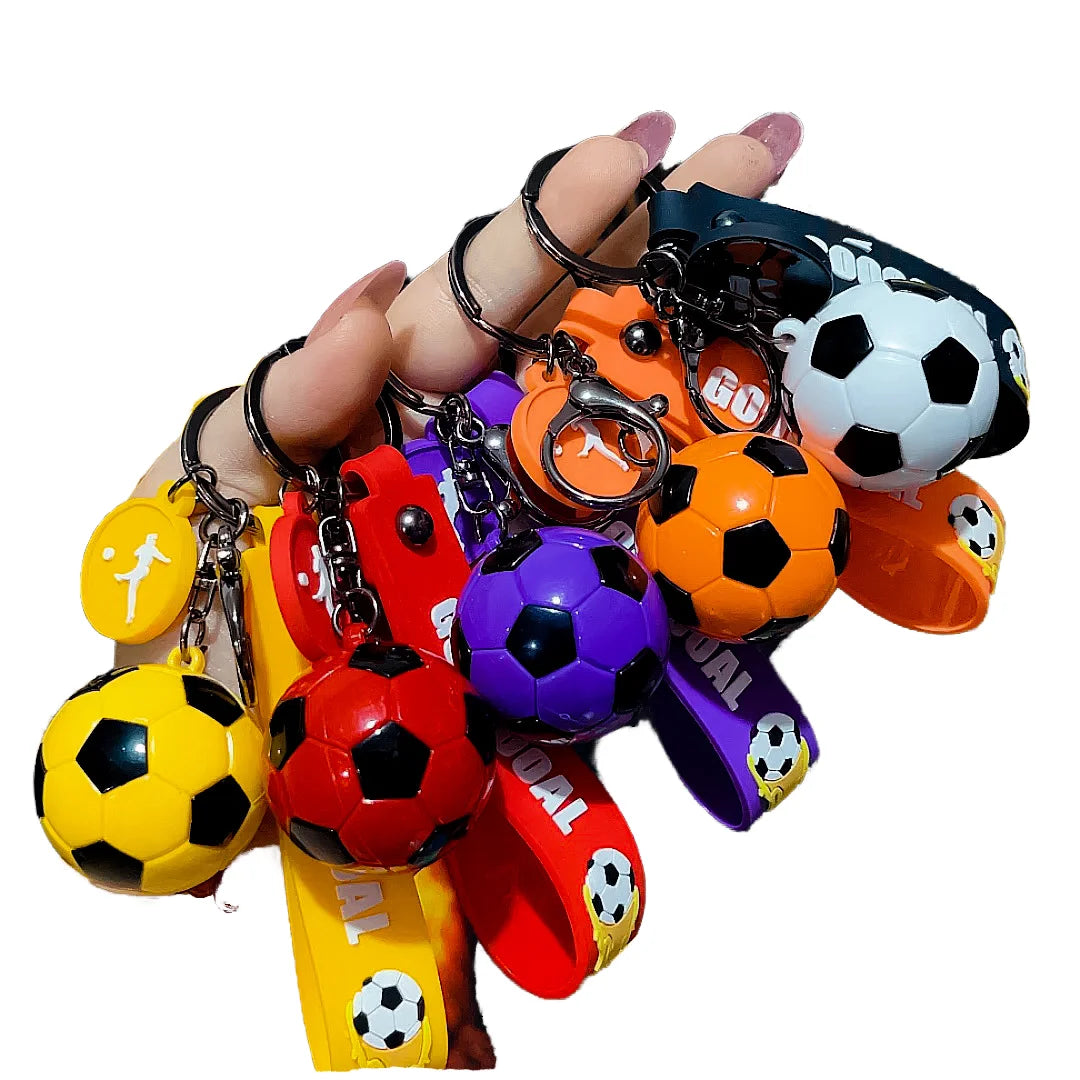 Custom Logo Mini Size PU Sports Stress Ball Keychain Hottest Basketball and Football Durable PVC Material