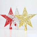 Christmas Decoration Five-pointed Star Tree Top Star Decorations Props Plastic Hollow Five-pointed Star