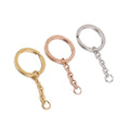 Mirror Polished DIY Keychains Keyrings With Extender Stainless Steel Jewelry Key Chain for Jewelry Making
