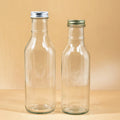 Wholesale 250ml 350ml 500ml Round Salad Sauce Spice Glass Bottle with Aluminum Cap