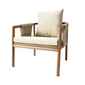 Nordic Modern Creative Design Quality Solid Wood Frame Rope Woven Living Room Armchair