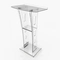 Clear Acrylic Podium Party Host Awards Speech Platform Colorful LED Nightclub bar Consultation Desk