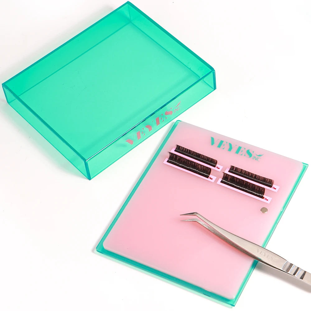 VEYES No Light Reflection Custom Lash Extension Tiles Acrylic Lash Tile with Cover