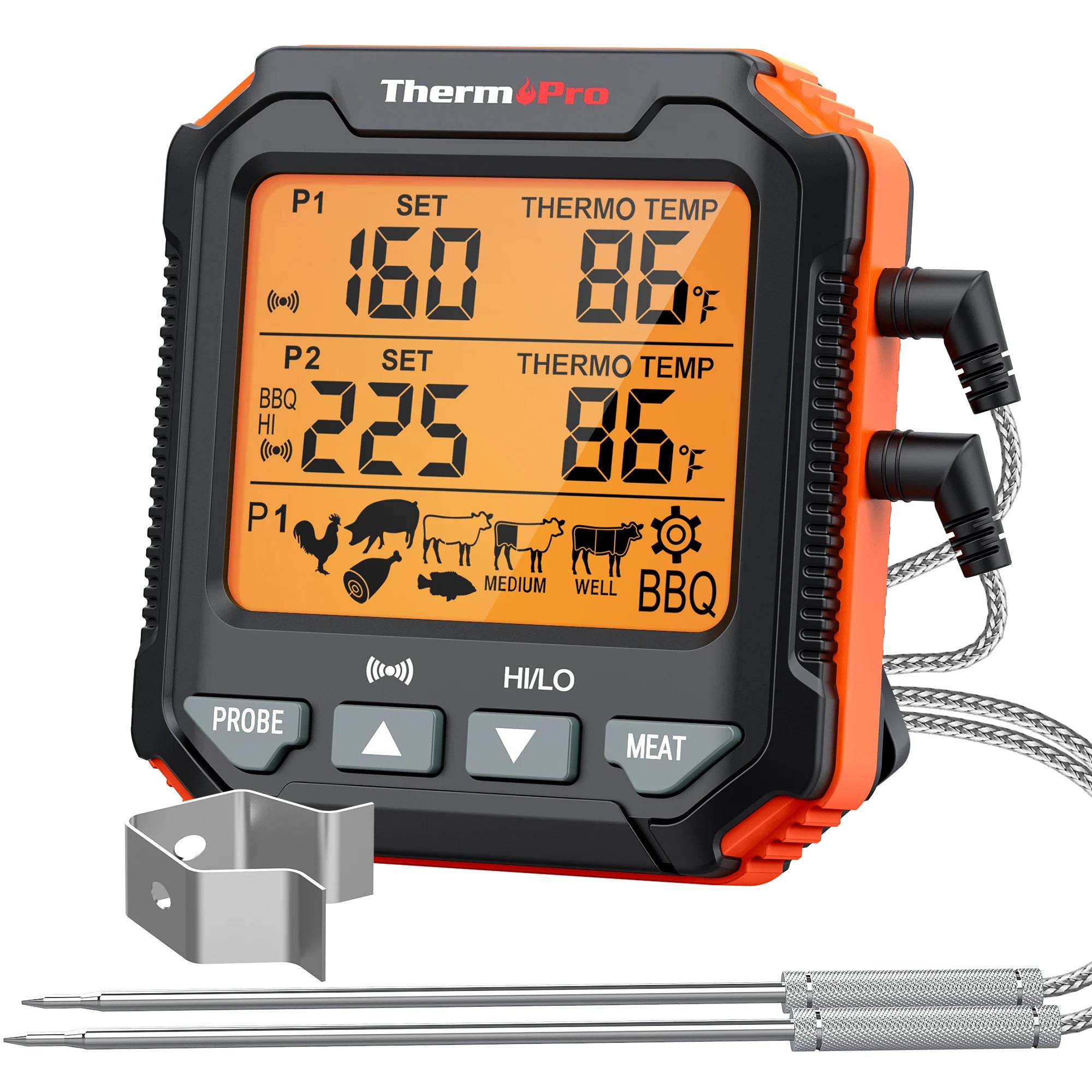 Thermopro TP717 Wireless BBQ Thermometer  With High Resistant Probes Cooking Kitchen Thermometers With Two Probes