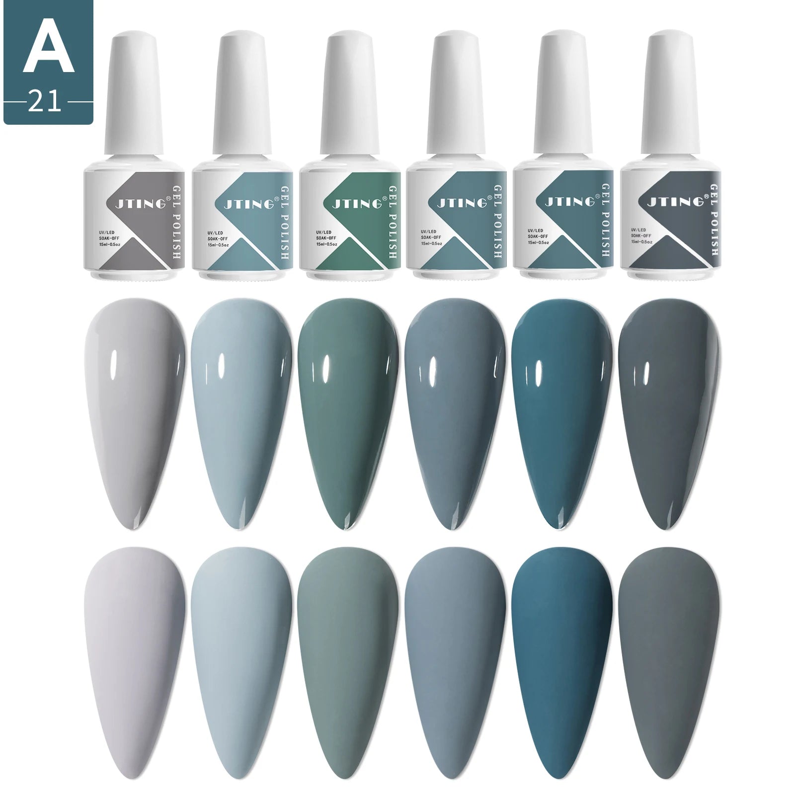 JTING Private Label Gel Uv 6colors Set 15 ml Nail Kit Professional Neon Uv Gel Polish Wholesale Nails Supply Distributors