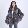 New Arrival Chic Genuine Leather Fox Fur Jacket Women Real Fox Fur Coat Jacket
