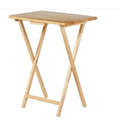 Bamboo Folding Wood Serving Snack Tea Portable TV Tray Luxury Dinner Table Set Coffee Stand Table