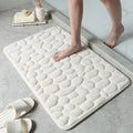 Custom Soft Coral Velvet Bathroom Mat Water Absorption Foldable Washable Bath Rugs Non Slip Hotel Foot Rug