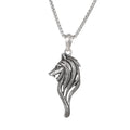 KALEN Men Punk Silver/Gold Stainless Steel Cunning Wolf Head Pendant