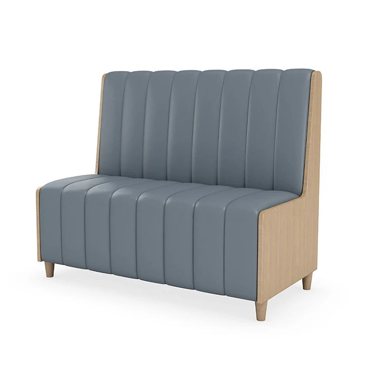 Wholesale Restaurant Furniture Modern Leather Upholstered Cafe Hotel Booth Seating Wooden Booth Sofa and Table Chairs Sets