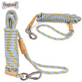 15FT Reflective Nylon Tracking Walking Rope Long Pet Dog Leash with Unique Collar Design