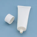 Low Moq Custom Silk Printing logo Flip Cap Cosmetic Soft Empty 50ml White Hand Cream Plastic Tubes