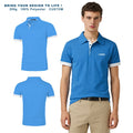 Men's Gothic Style Turn Collar Contrast Anti Wrinkle Embroidered Polo Shirt