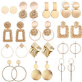 Europe Fashion Statement Earrings 2023 Vintage Exaggerated Geometric Big Circle Long Tassel Drop Earrings Women Large Earrings