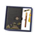 Custom A5 Notebook Wood Pen USB Flash Drive Corporate Business Gift Set for Conference & Engagement Return Gifts