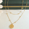 Vintage Spice Accessories 18k Gold Stacked Necklace One Eye Pendant Necklace
