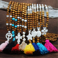 Elegant Long Tassel Pendant Sweater Women Turquoise Beads Necklace Chain Jewelry
