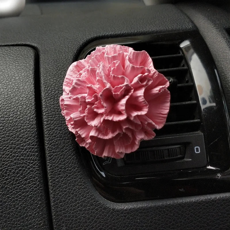 Wholesale Stocked Scented Ceramic Aroma Plaster Car Vent Air Freshener Porcelain Flower Home Fragrance Essential Oil Diffuser