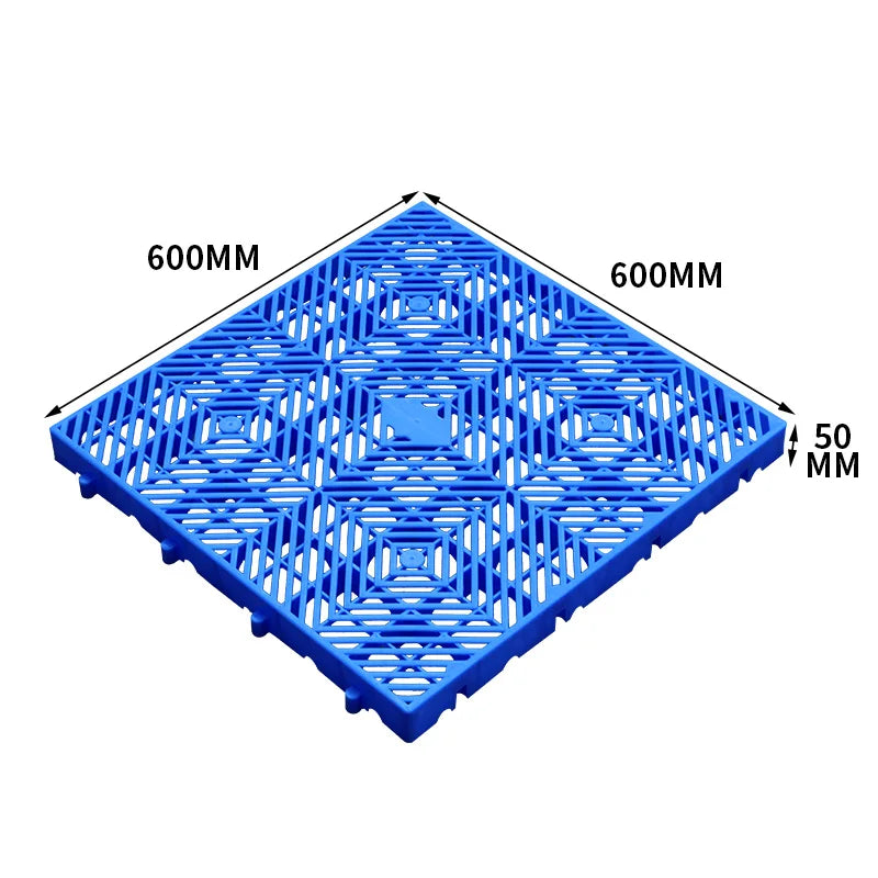LEADLOONG 600*600*50mm Mesh Plastic Moisture-proof Flooring Tiles & Slat Cushion Board for Wet Areas CN Non-Foldable