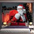 Custom Christmas Tree Tapestries Home Art Tapestries Deco Bohemian Decorative Hippies Santa Claus Bedroom Tapestries Decoration