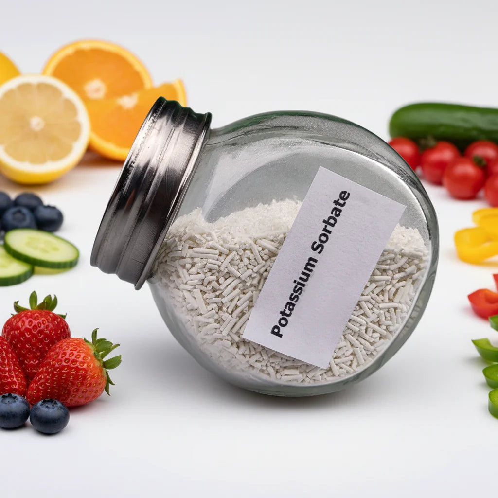 2026 HOT Wholesale Affordable Price Potassium Sorbate White Pale Yellow Scaly Crystals or Powder Food Grade Preservatives E202