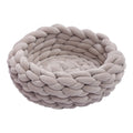 Cat Furniture for Indoor Pet Supplies Cozy Handmade Warm Cat Dog Soft Chunky Yarn Knit Pet Bed
