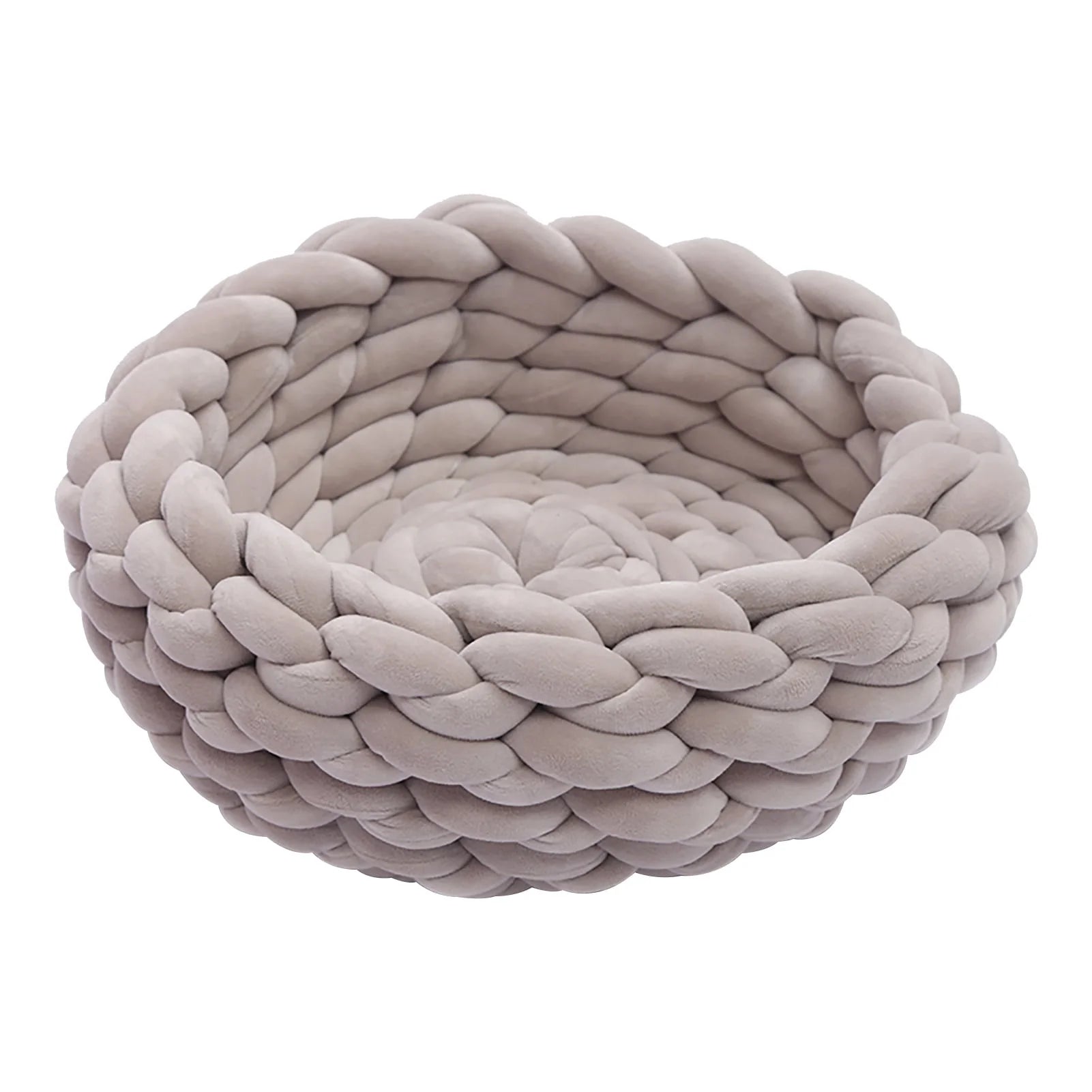 Cat Furniture for Indoor Pet Supplies Cozy Handmade Warm Cat Dog Soft Chunky Yarn Knit Pet Bed
