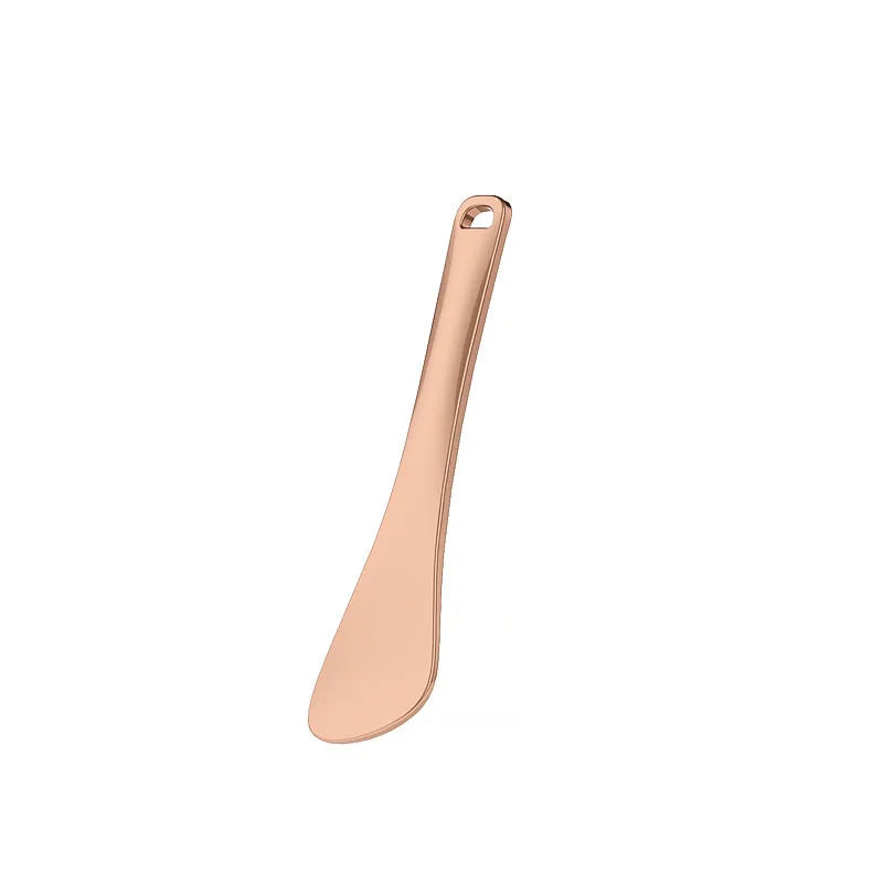 Free Logo Face Cream Spatula Manufacturer  Cosmetic Spoon Facial Beauty Tool Zinc Alloy Face Cream Stick