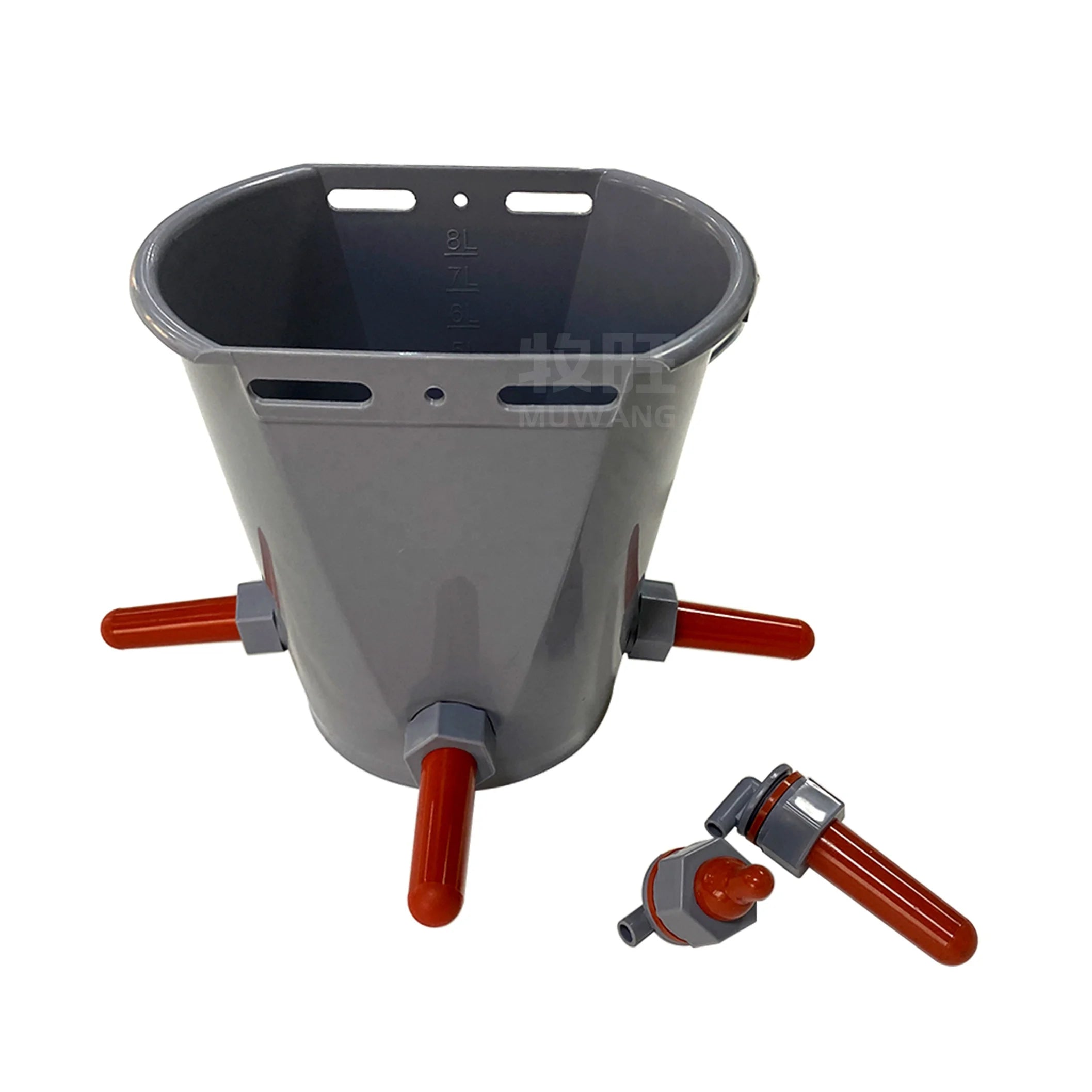 High Quality Horse Buckets Feeding Bucket for Lamb Calf Milk Feeder with Three Nipples for Pasture Farm Animal Husbandry