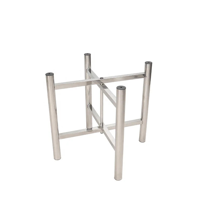 Custom Stainless Steel 201/304 Thick Industrial Furniture Legs for Round & Square Dining/Kitchen Tables with Easy Assembly