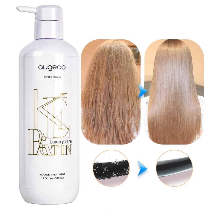 Wholesale Keratin Manufacturer Professional Salon Repair Damaged Augeas Brand Straightening Hair Keratin Treatment in Low MOQ