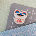 New Creative 100Pcs Resin Clown Figurines Kawaii Cabochon Flatback Holiday Party DIY Crafts Hair Clips Nail Stickers Decor