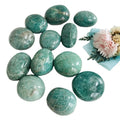 Crystal  Tumbled Stones Wholesale Natural Blue Amazonite Palm Stone for Healing