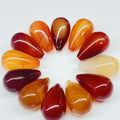 Factory Direct Sales Natural Stone Handmade Loose Gemstone DIY Jewelry Accessories Wholesale Jade Red Agate Water Drop Beads
