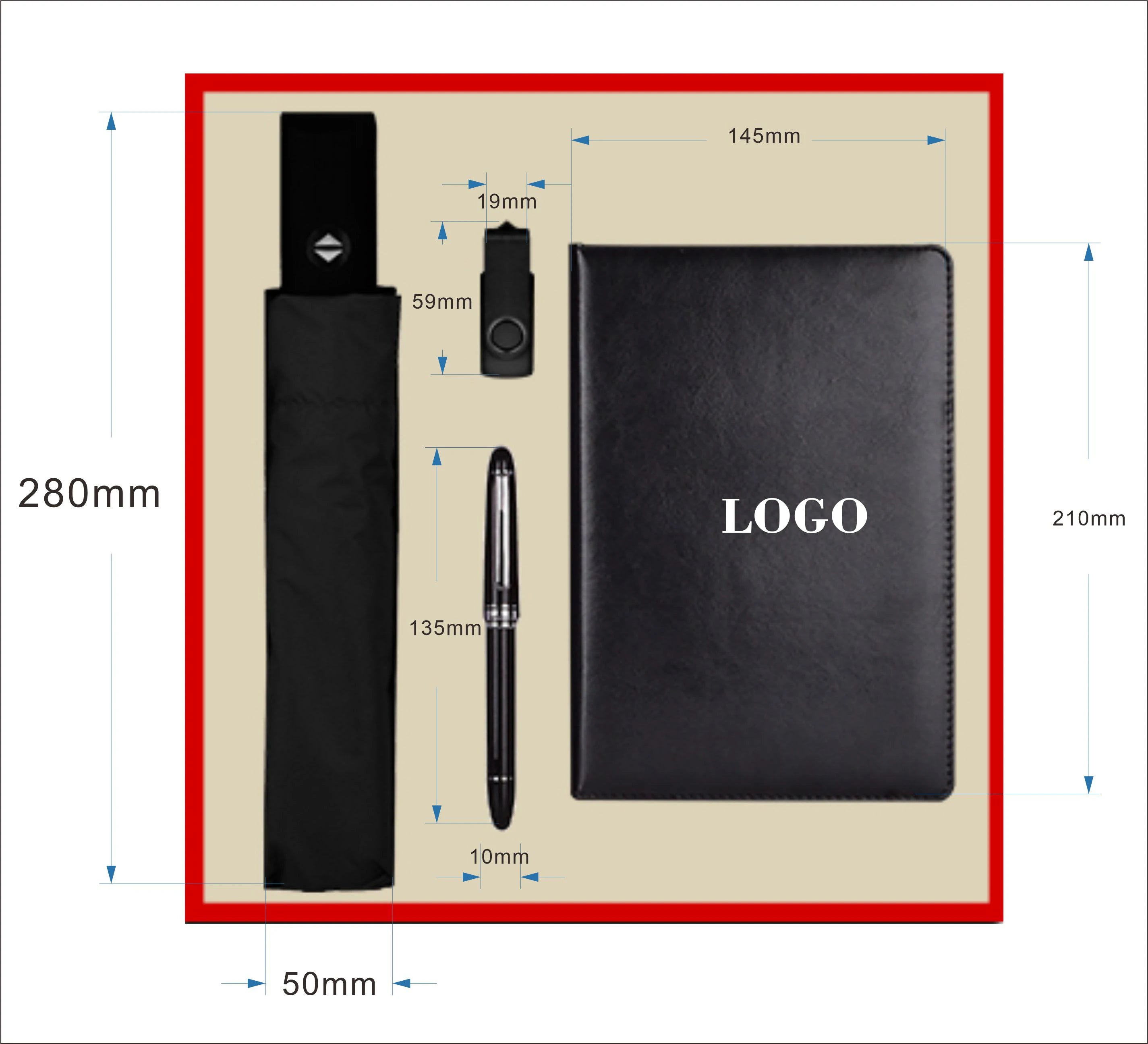 Brand New Luxury Office Executive Business Leather Gift Items Promotional Corporate Business Gift Sets With Logo
