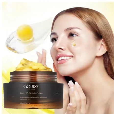 Deep Vegan Oil Nourishing Facial Skin Care Cream with Vitamin C Glycerin Golden Capsule Liposome Moisturizer for All Skin Types