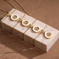 18K Gold PVD Plated Ins Style Hollow Design Stainless Steel Initial H Charm Necklace Women's Link Chain for Weddings Parties
