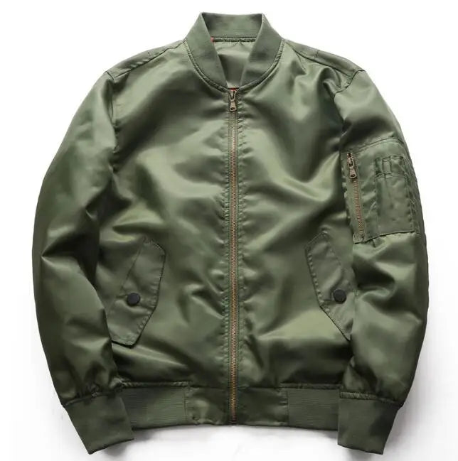 RNSHANGER Custom Logo High Quality Men's Jacket Embroidery/Printing MA1 Flight Coat Custom Bomber Jacket for Men