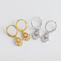 2022 NEW 925 Sterling Silver Hand Hamsa Earrings Hoop Earrings for Women