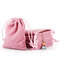 Bundle Pocket Grey Pink Velvet Drawstring Pouch Jewelry Display Bag Multiple Sizes Drawstring Packing Bag