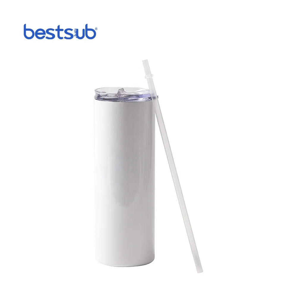 Vacuum Insulated Double Wall Sublimation Products Blank 20 oz Skinny Straight Tumbler Stainless Mugs