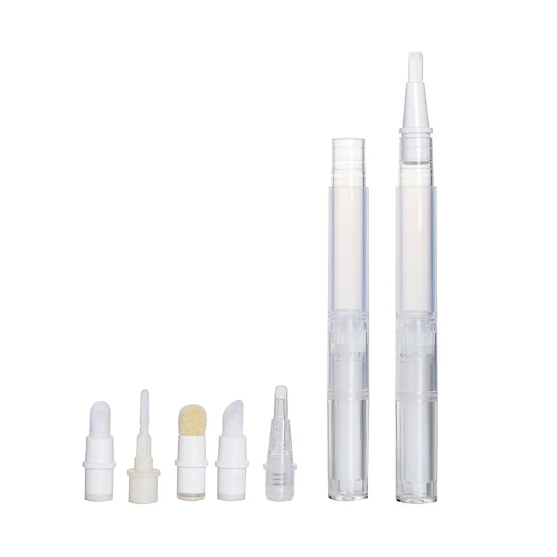 2ml 3ml 4ml 5ml Clear Lip Gloss Tube Nail Art Makeup Container Empty Twist Cuticle Oil Pen With Brush
