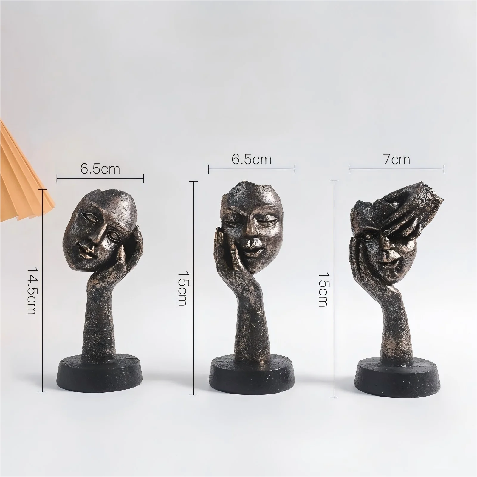 Resin Crafts Face Minimalist Figures Decoration Luxury Home Decorations Resin Sculpture Ornaments for Living Room Decoration