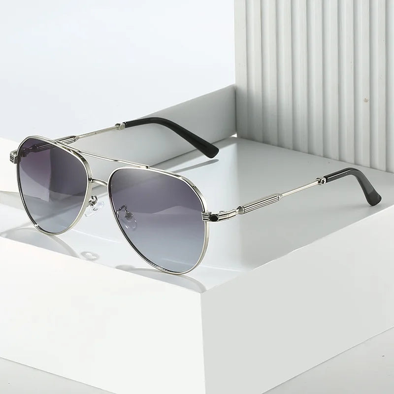 2024 Hot Sale New Sun Protection Driving Polarized Sunglasses Mens Metal Double Bridge Designer Sunglasses