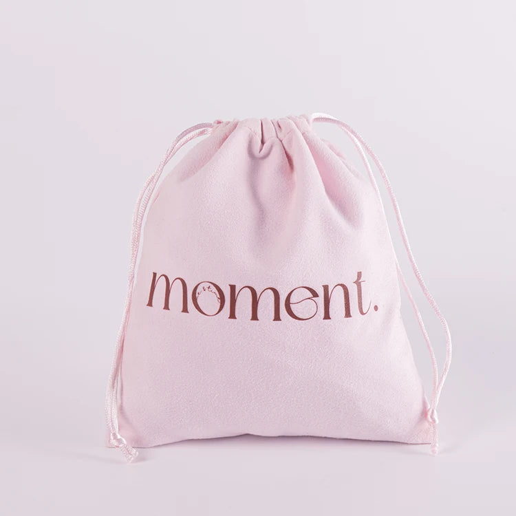 Customized Mini Pink Gift Craft Wedding Favor Jewelry Party Fiber Velvet Drawstring Bag Pouch