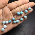 Healing Gemstone Stone Fine Jewelry Natural Raw Crystal Larimar 925 Sterling Silver Earrings for Women