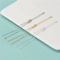 18k Gold Box Chain Unfinished Chain for Bracelet Component Add Your Beads Finished Chain Bracelet